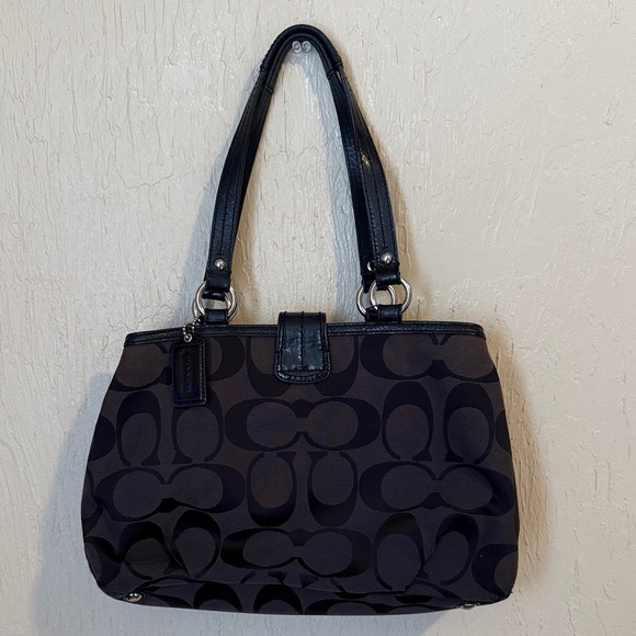 Coach Black Signature Shoulder Bag - Picture 2 of 6